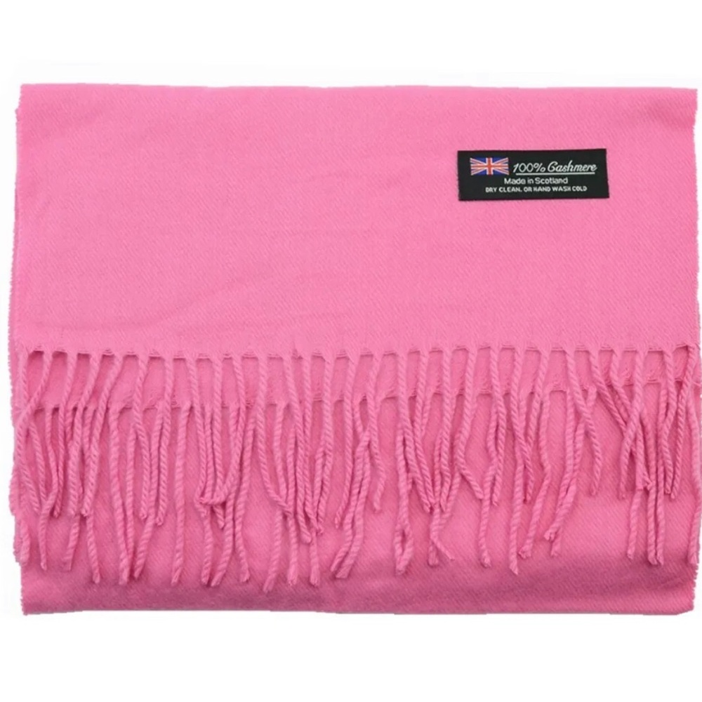 New Medium Pink Cashmere Scarf - Picture 4 of 4